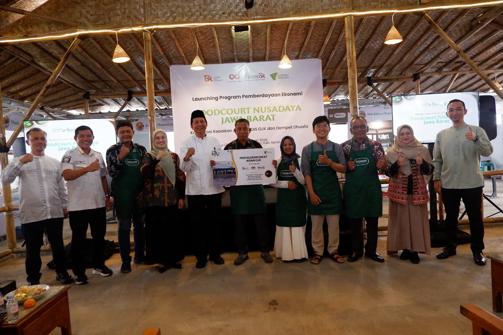 Dompet Dhuafa Bersama ROIS OJK Resmikan Foodcourt Nusadaya Jawa Barat, Perkuat Pemberdayaan UMKM Berbasis Zakat