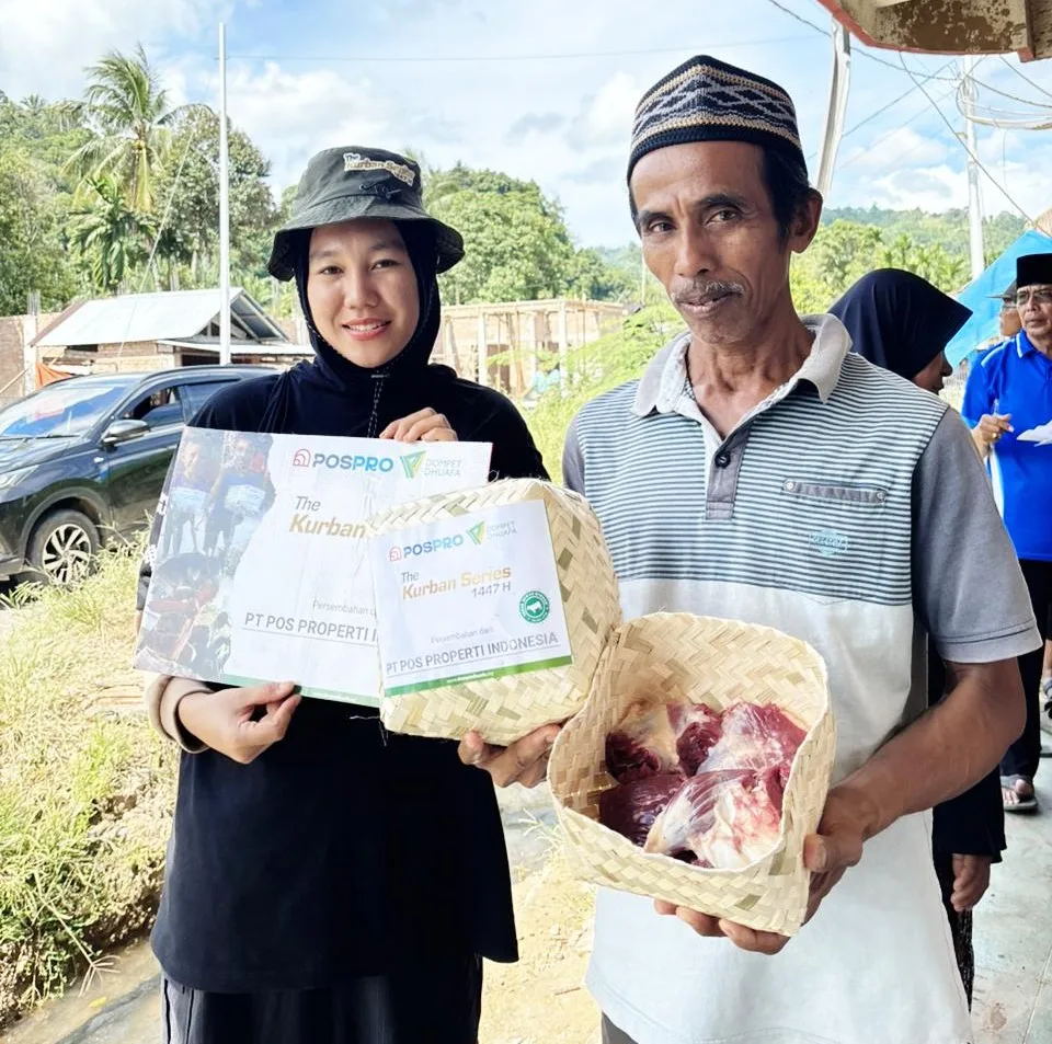PT Pos Properti Indonesia melalui Dompet Dhuafa  Salurkan Hewan Kurban di Kabupaten Agam